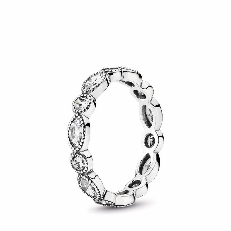 Pandora AlluStackable Ring Brilliant Marquise Stackable Ring Silver Egypt WB0361489